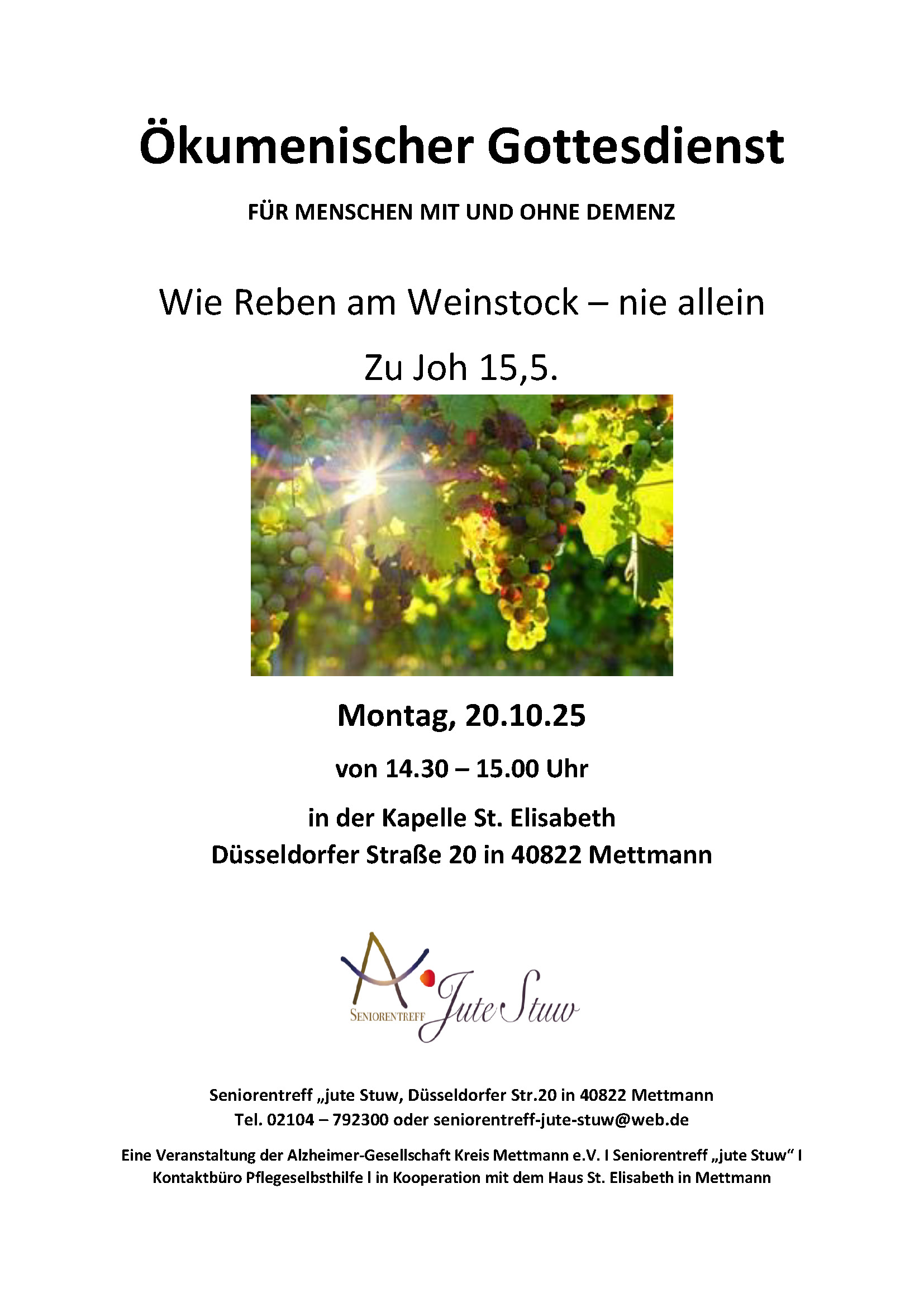 Ökumenischer Gottesdienst 20.10